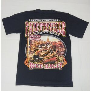 Fayetteville Bike Rally T-Shirt Mens Small. 15th Annual 2014 Motorcycle‎ Tee.